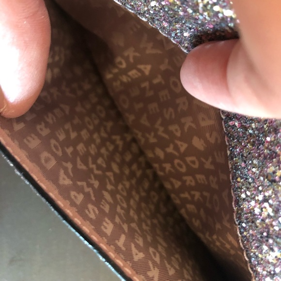 Kate Spade Rose Gold Sunset Lane Glitter Clutch Wallet - Picture 7 of 16
